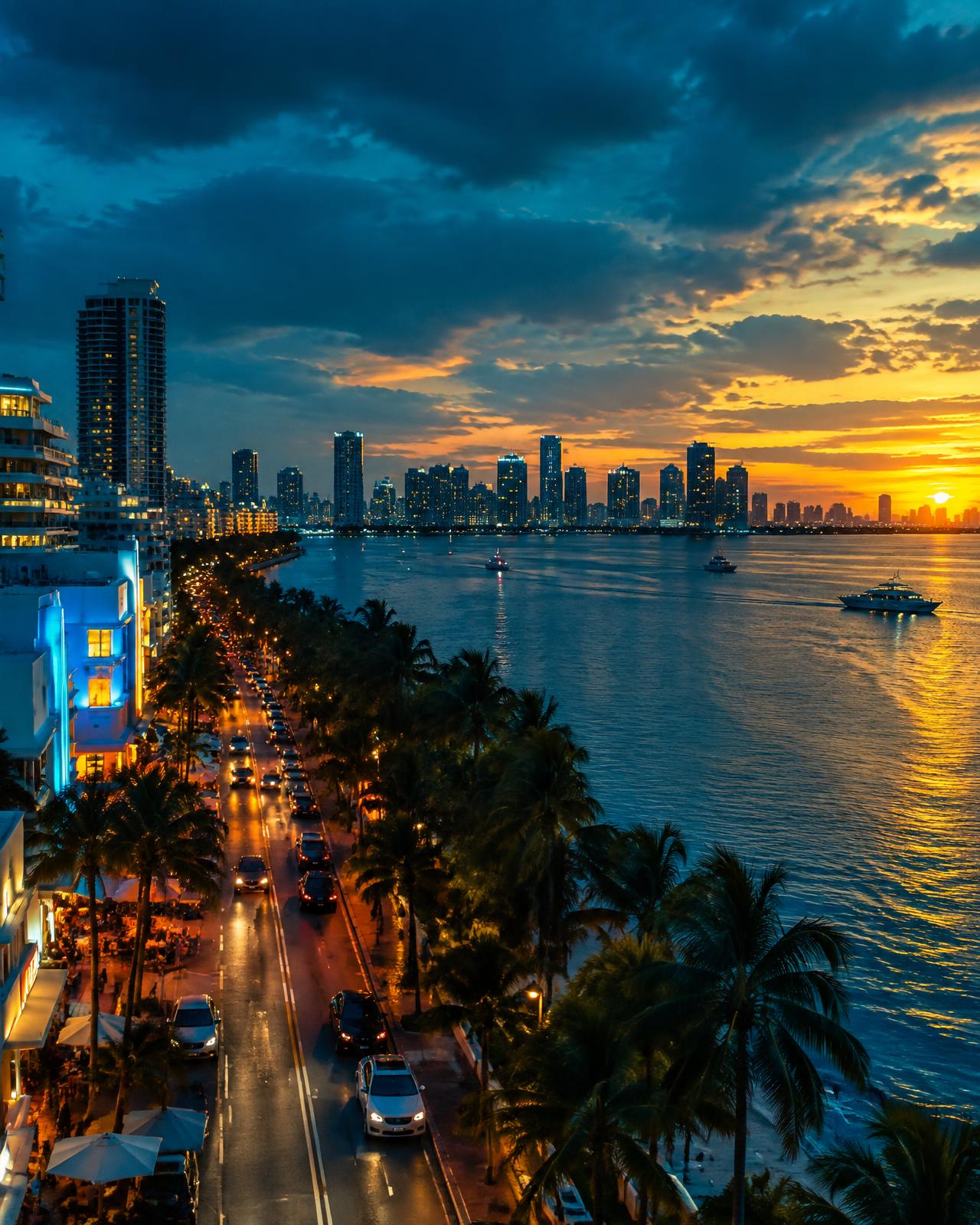 Vista cinematográfica de Miami